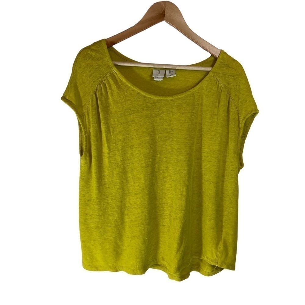 Joie Cropped Linen Tee